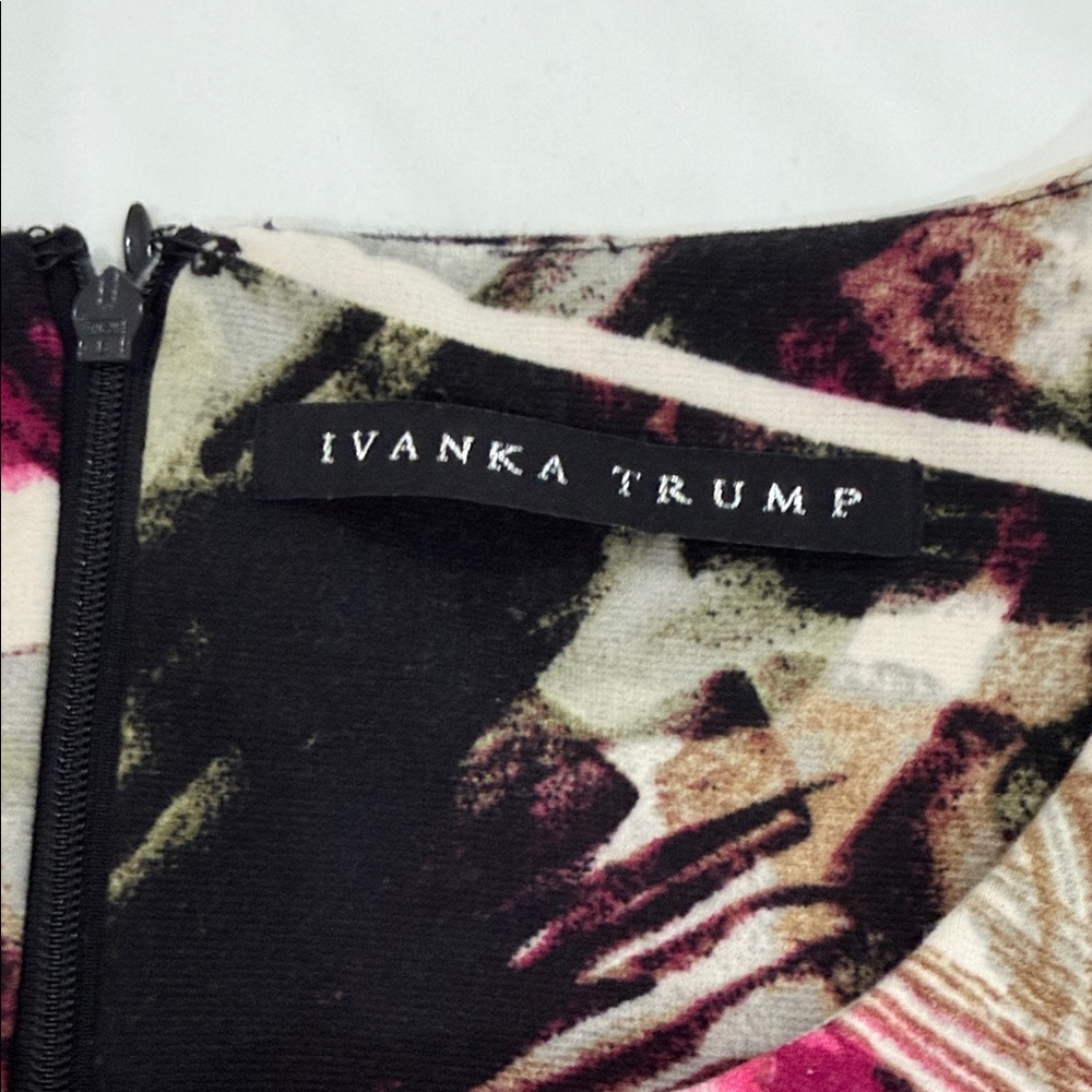 Ivanka Trump Floral Mini Dress - Pink, Black, and Cream - Picture 2 of 6